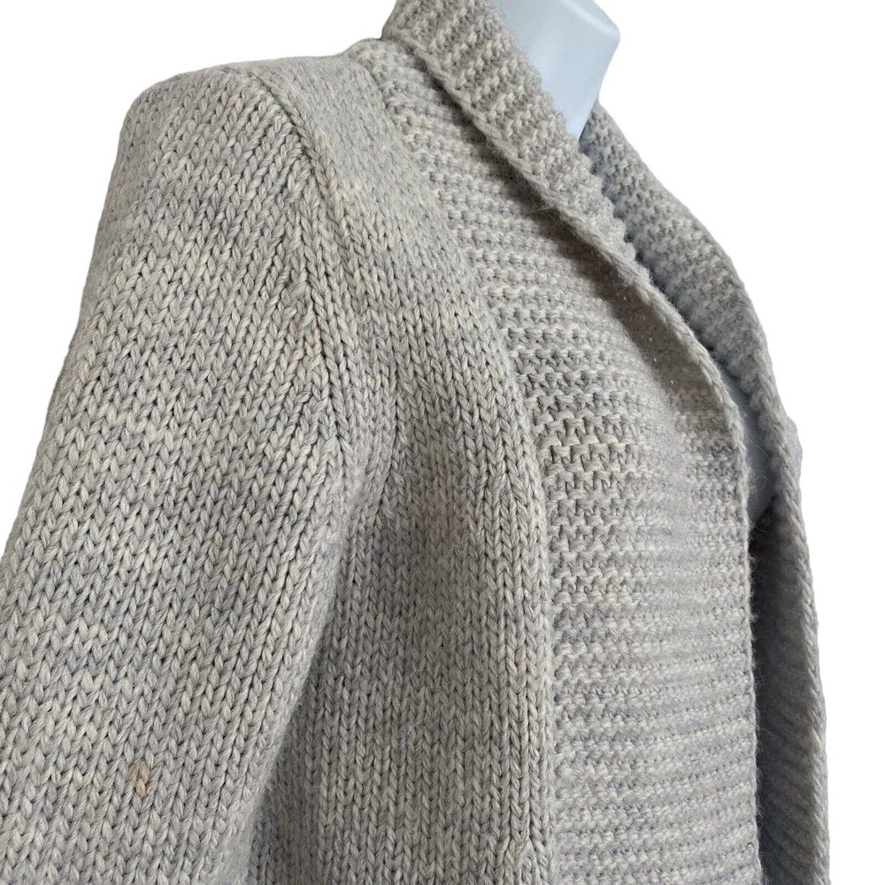 J. Jill Gray Chunky Knit Alpaca Blend Soft & Cozy Knit Open Cardigan - Size XS - Picture 2 of 8